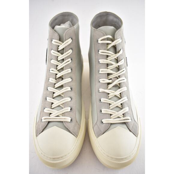 Louis Vuitton Tattoo Grey Satin Suede Kim Jones High Top Sneakers UK 9 US 10 11 - Picture 5 of 14